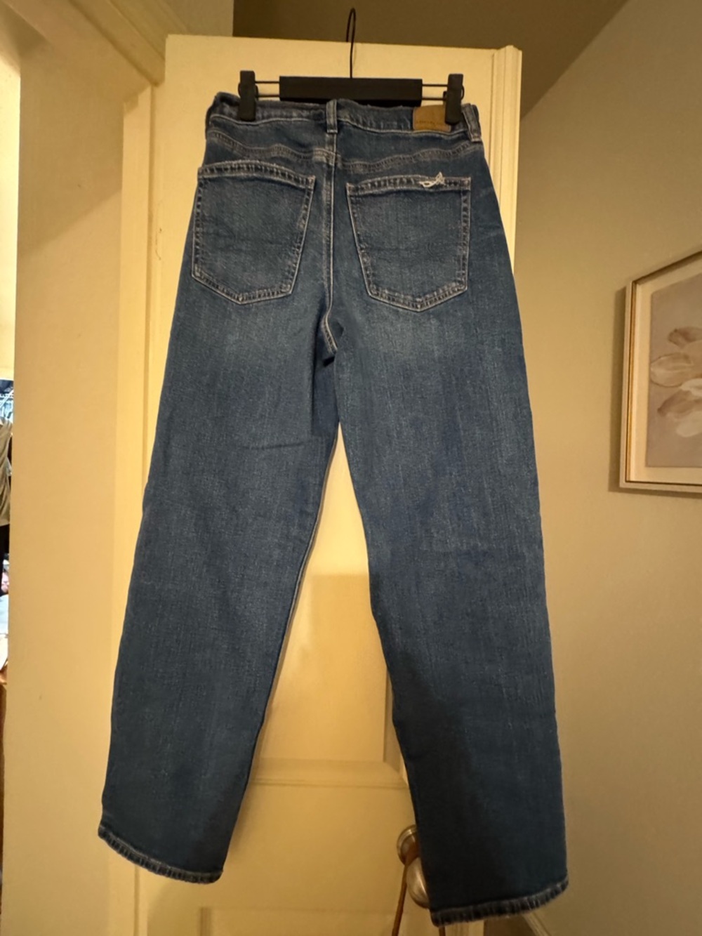 American Eagle Outfitters Medium Blue Baggy Straight-Leg Jeans - Picture 2 of 4
